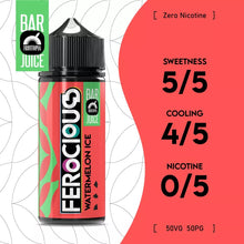 Load image into Gallery viewer, Ferocious E-liquid 50/50 100ml (12 Flavours)